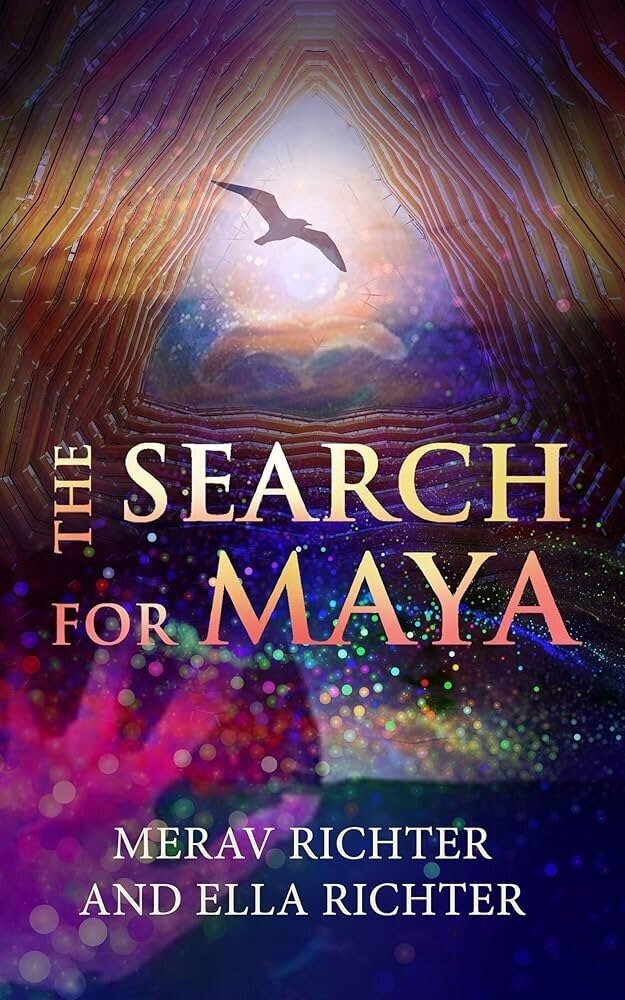 Vibrant artwork for "The Search for Maya".